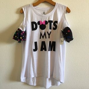 Disney Minnie Mouse Cold Shoulder High Low